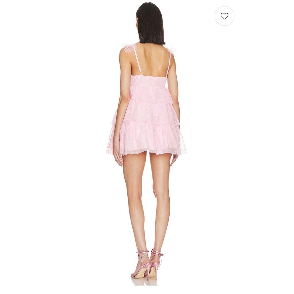 NWT More To Come Pink Ruffle Tulle Mini Dress Size Small